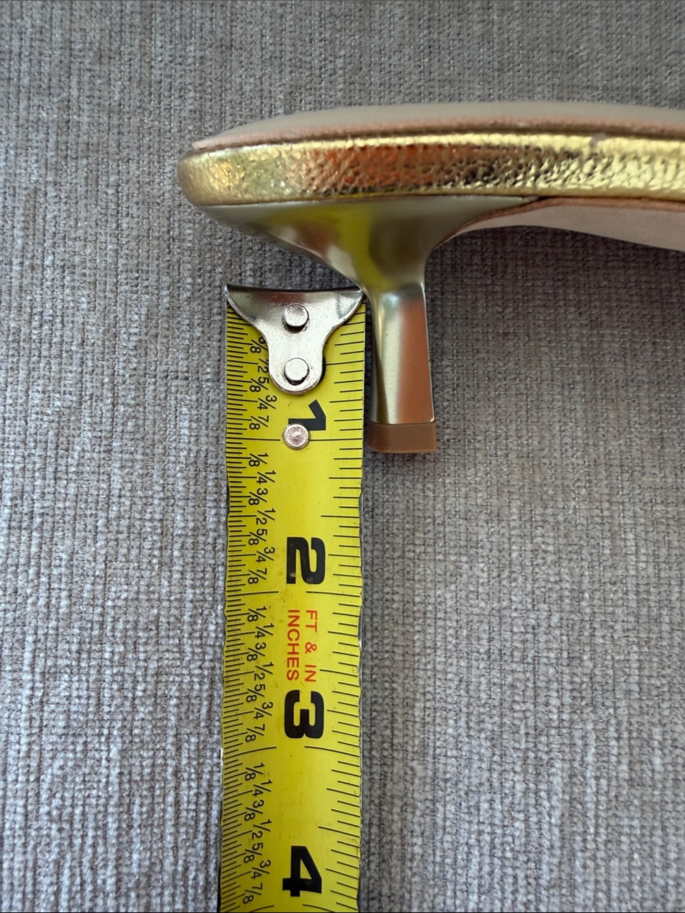 L'AGENCE Metallic Gold Pointed Kitten Heel - Picture 7 of 11